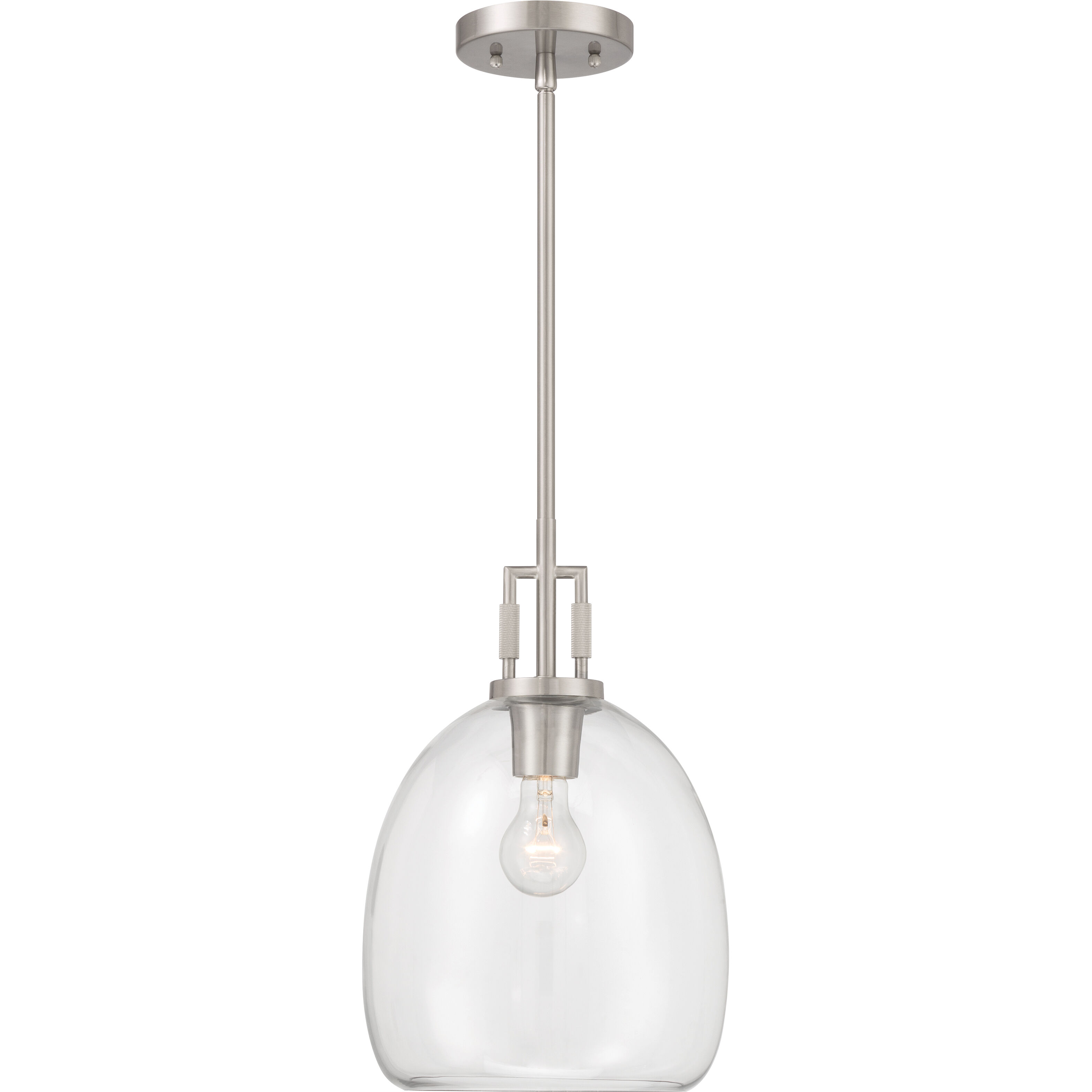 Orbis 1 Light 10 inch Brushed Nickel Mini Pendant Ceiling Light