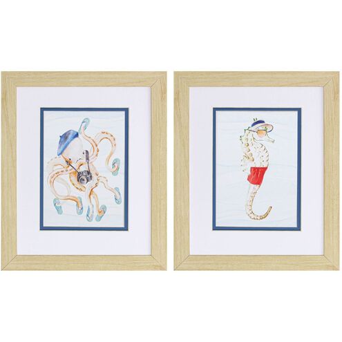 Waterside Collection Blue Framed Art