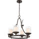 Ponderosa Ridge 4 Light 22 inch Weathered Spruce/Silver Highlights Chandelier Ceiling Light