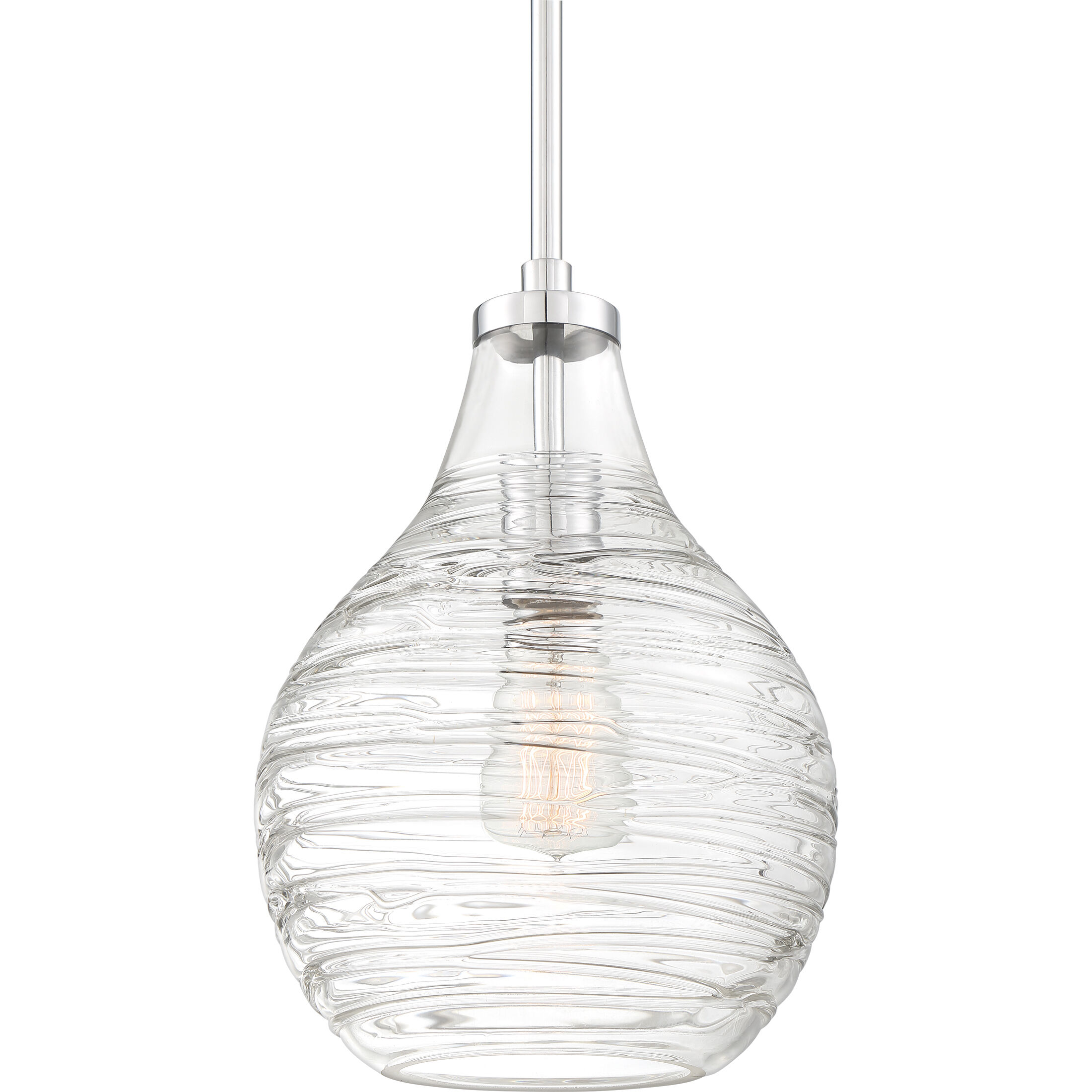 Genie 1 Light 9 inch Polished Chrome Mini Pendant Ceiling Light