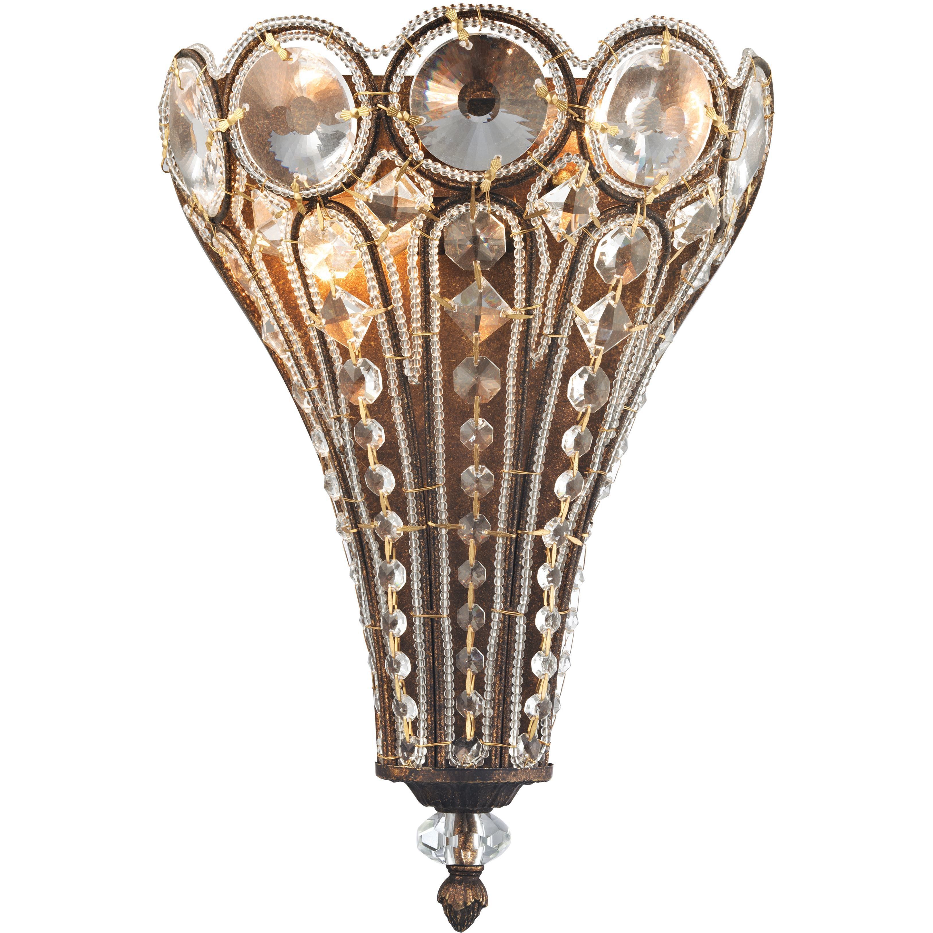 Christina 2 Light 11 inch Mocha Sconce Wall Light