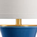 Jamie Merida 25 inch 100.00 watt Blue Crackle Glaze/Antique Gold Leaf Table Lamp Portable Light