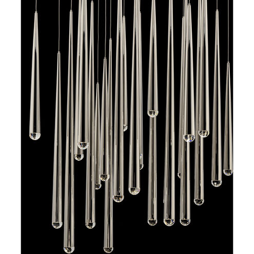 Cascade 25 Light 28 inch Polished Nickel Multi-Light Pendant Ceiling Light
