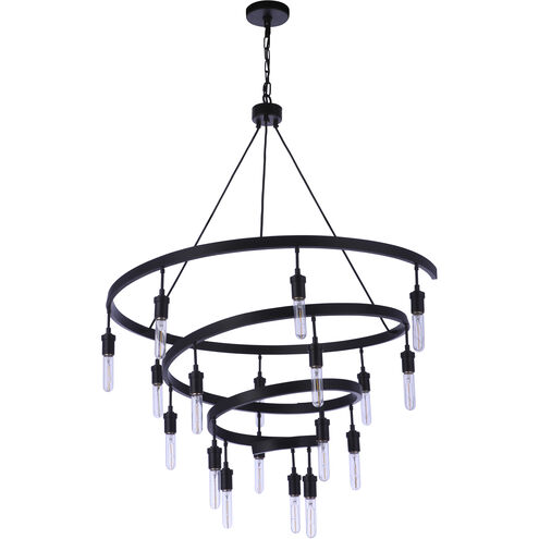 Tranquil 18 Light 34.13 inch Flat Black Chandelier Ceiling Light