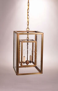 Transitional 2 Light 10 inch Antique Copper Pendant Ceiling Light in Clear Glass