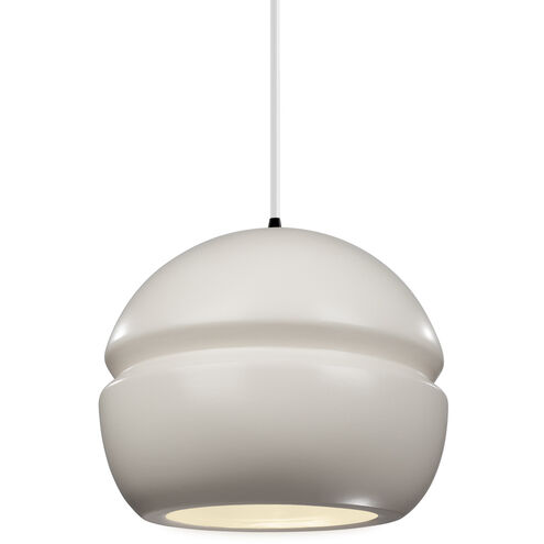 Radiance Collection LED 8 inch Matte Black and Matte White and White Pendant Ceiling Light