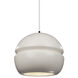 Radiance Collection LED 8 inch Matte Black and Matte White and White Pendant Ceiling Light