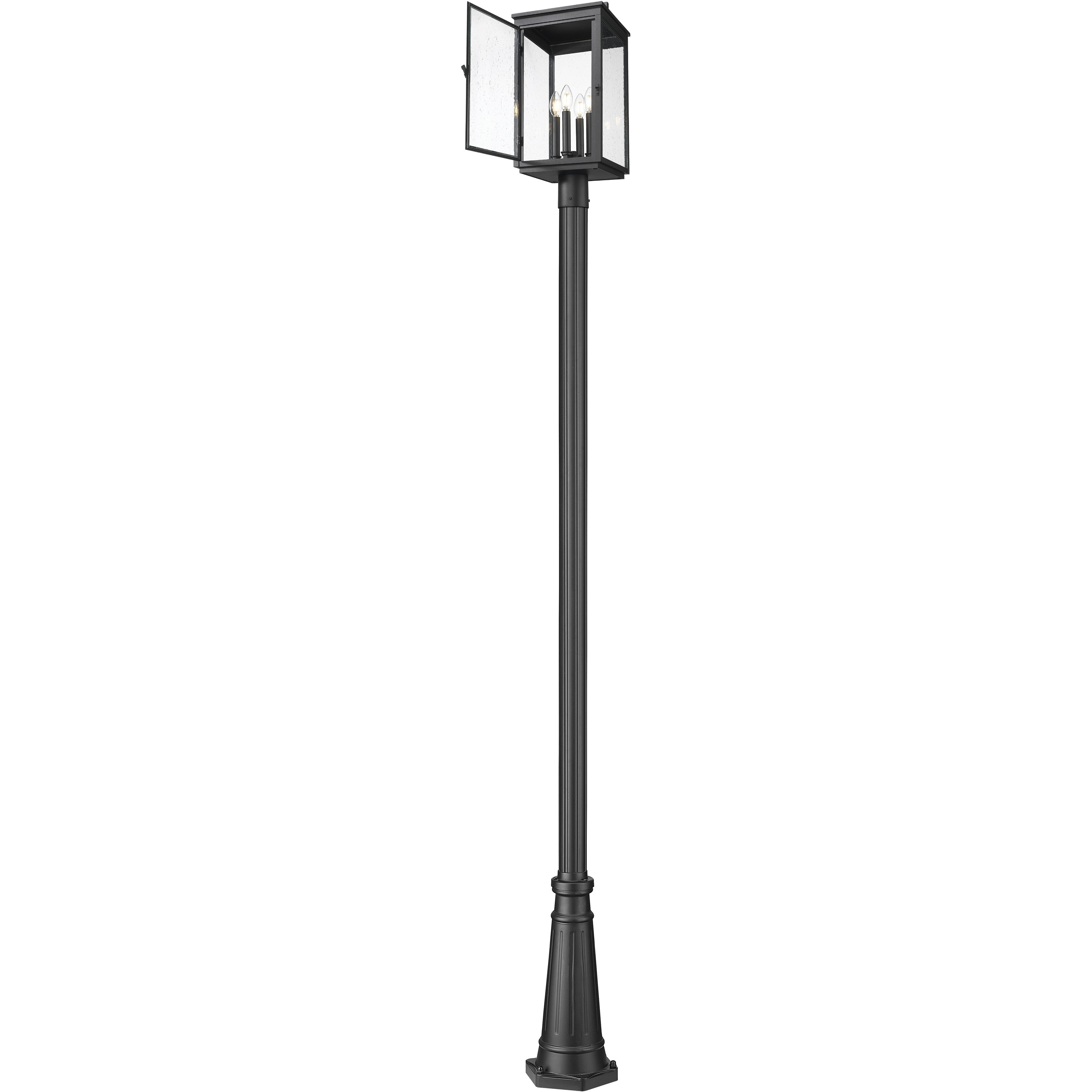 Hartwell 4 Light 116.75 inch Sand Black Outdoor Post Mounted Fixture
