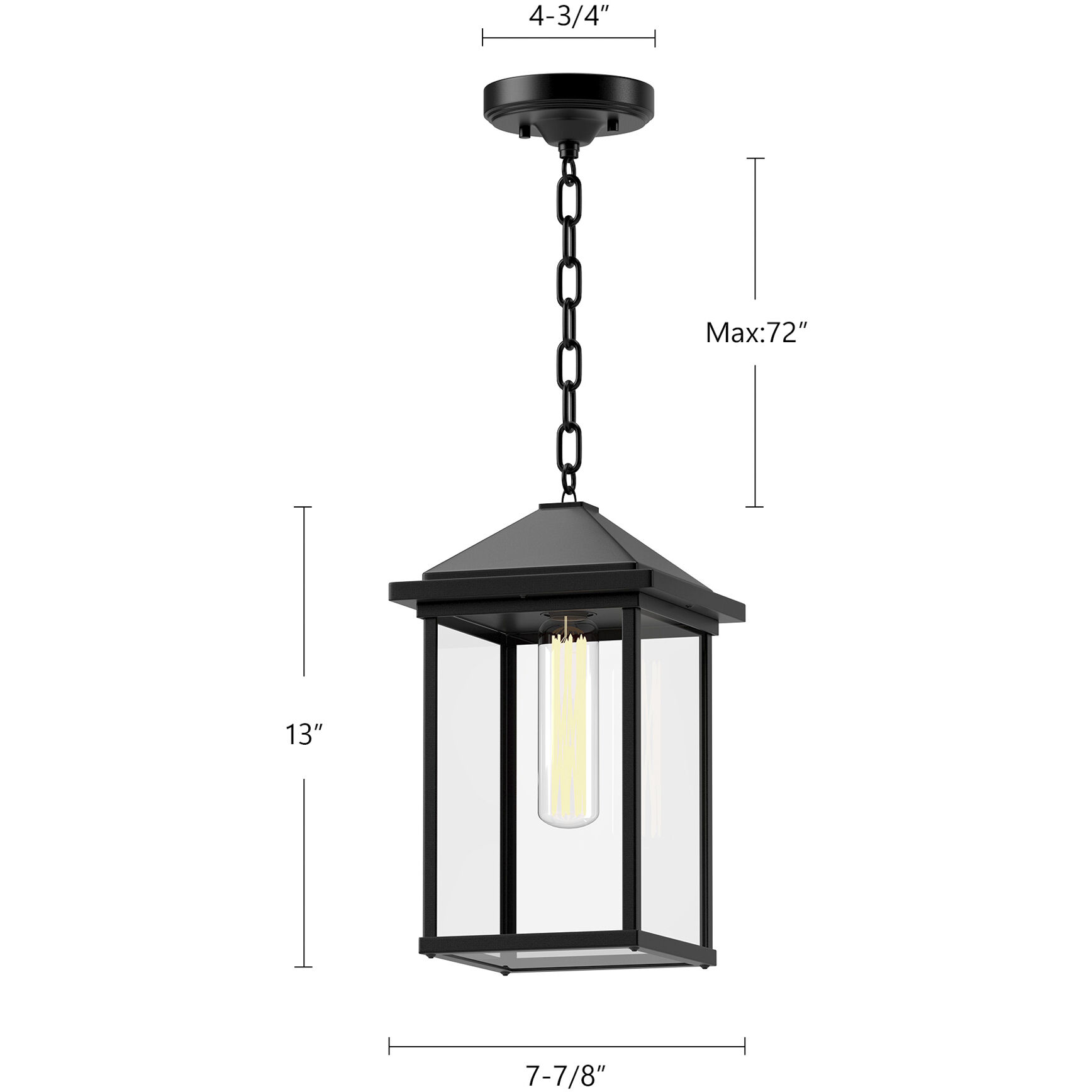 Alora Mood Larchmont 1 Light 7.88 inch Clear Glass/Textured Black Exterior Pendant