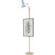 Clare 76 inch 60.00 watt Baby Blue with Modern Brass Floor Easel Portable Light