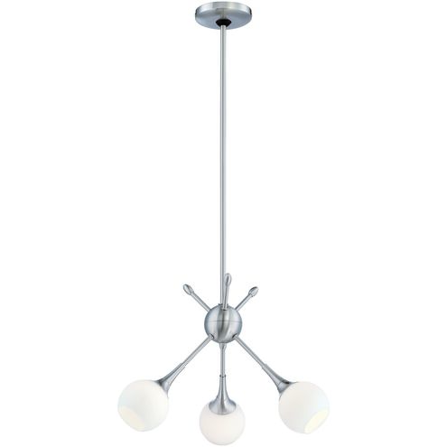 Pontil 3 Light 18 inch Brushed Nickel Mini Chandelier Ceiling Light