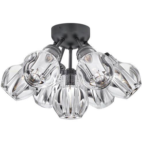 Elise LED 16.25 inch Black Foyer Light Ceiling Light, Semi-Flush Mount