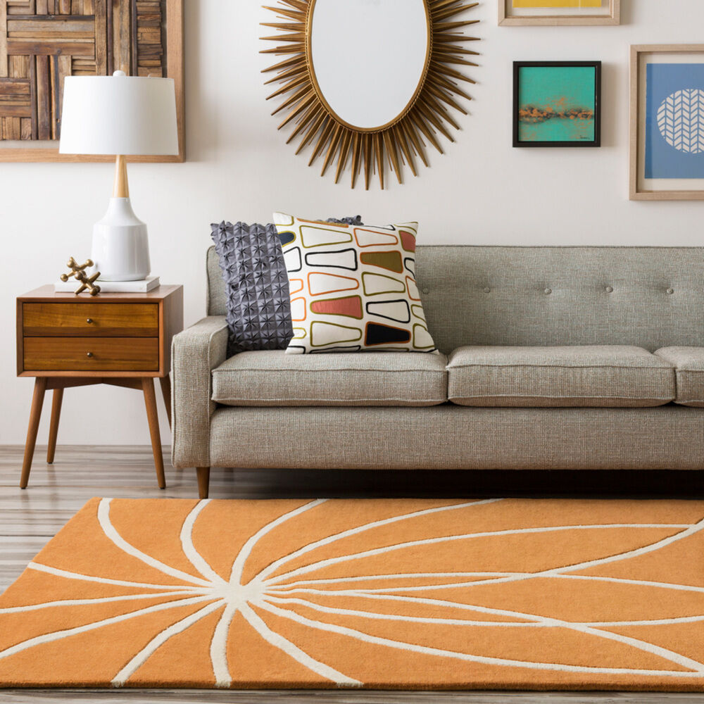 Philadelphia 180 X 144 inch Burnt Orange/Cream Rugs, Wool