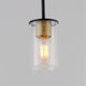 Sleek 1 Light 4 inch Antique Brass/Black Mini Pendant Ceiling Light