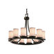 Textile LED 28 inch Dark Bronze Chandelier Ceiling Light in Cream, 8400 Lm LED