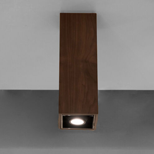 Box LED 6 inch Dark Walnut Flush Mount Ceiling Light in 18in.