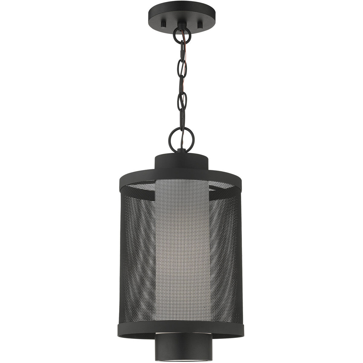 Nottingham 1 Light 9 inch Textured Black Outdoor Pendant Lantern