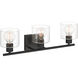 Vibrato 3 Light 24 inch Matte Black Vanity Light Wall Light