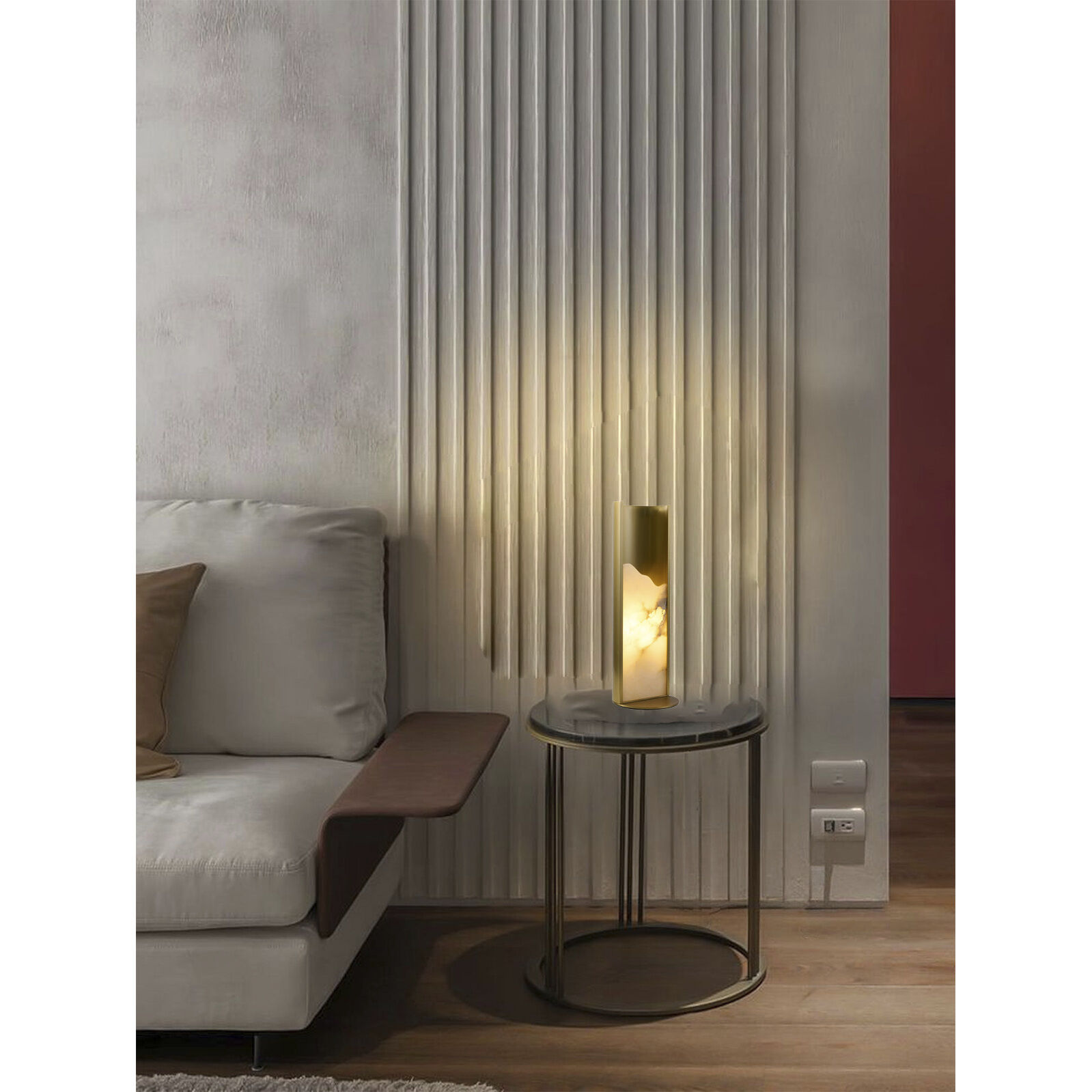 Canada 14 inch 5 watt Satin Brass Table Lamp Portable Light