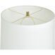 Caspian 30 inch 150 watt Polished Brass and White Table Lamp Portable Light
