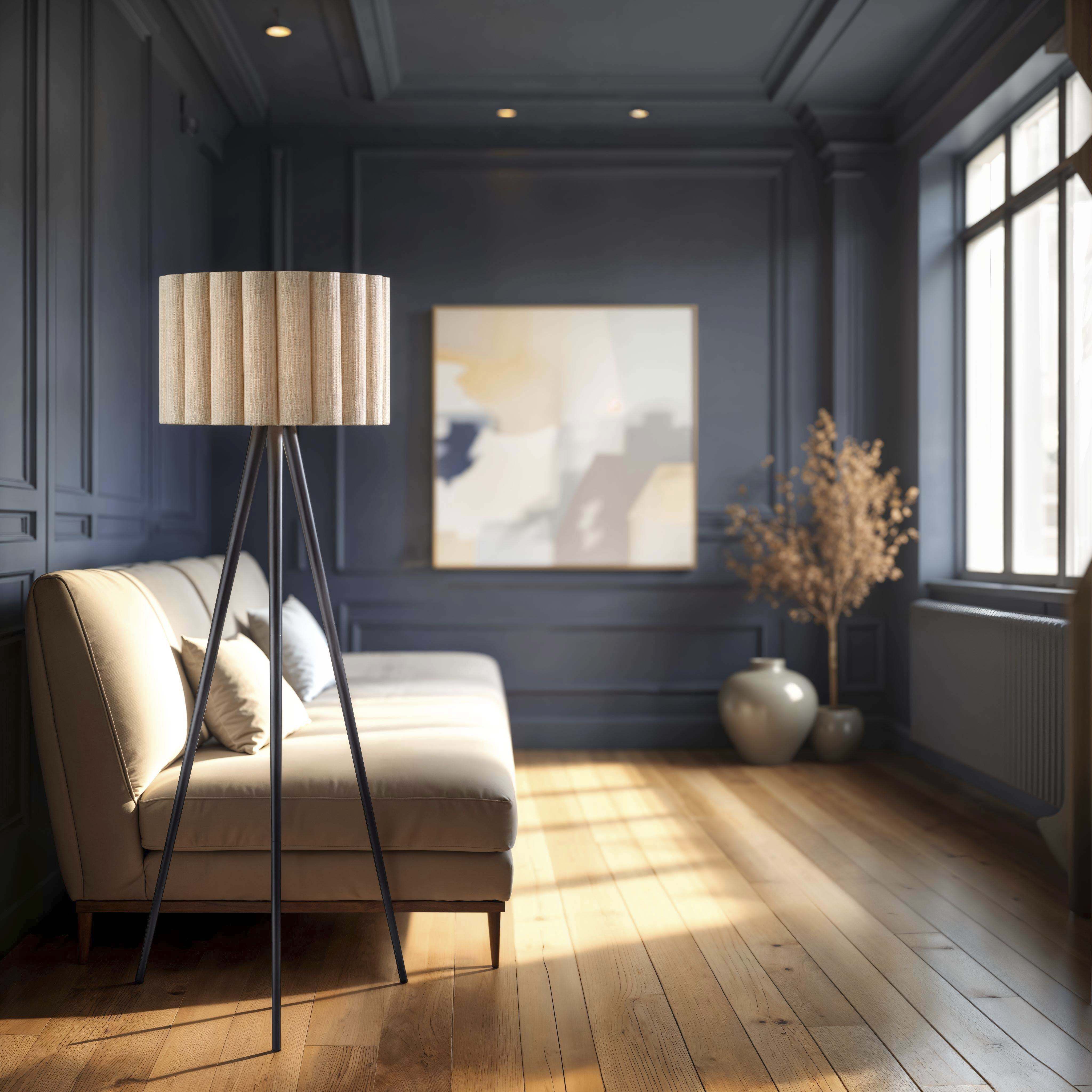 Caldwell 61 inch 100.00 watt Black Floor Lamp Portable Light