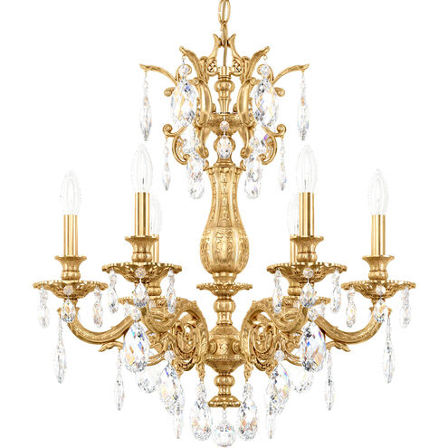 Milano 6 Light Heirloom Gold Chandelier Ceiling Light in Heritage