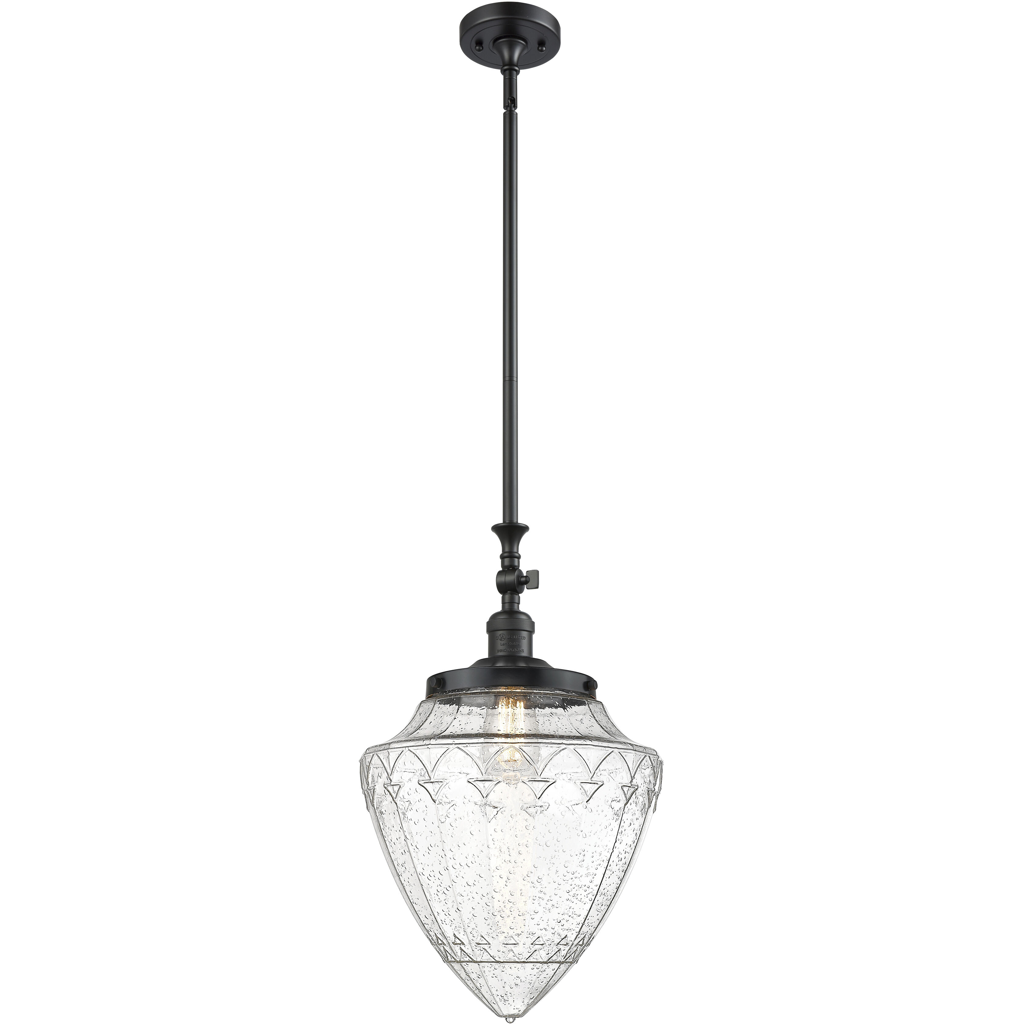 Franklin Restoration Bullet LED 12 inch Matte Black Mini Pendant Ceiling Light in Seedy