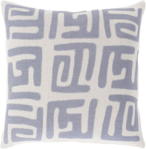 Nairobi 18 X 18 inch Navy and Light Gray Throw Pillow