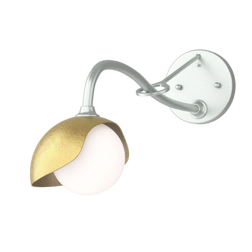 Brooklyn 1 Light 6 inch Vintage Platinum and Modern Brass Long-Arm Sconce Wall Light in Vintage Platinum/Modern Brass, Long-Arm