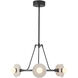 Dahlia 27.75 inch Urban Bronze and Alabaster Chandelier Ceiling Light