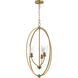 Jheni 3 Light 18 inch Brushed Gold Foyer Pendant Ceiling Light