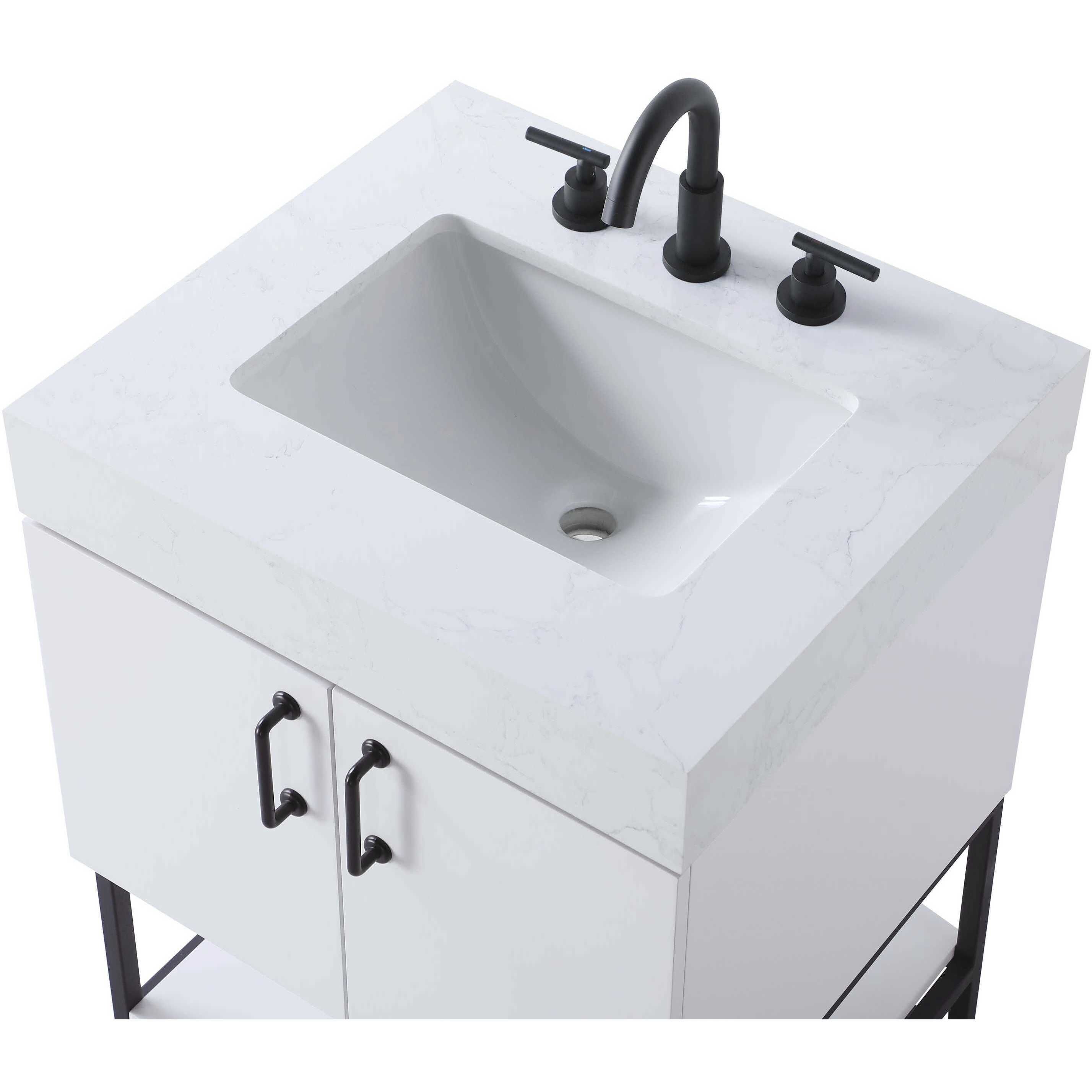 Caroline 24 X 34 inch White Bathroom Vanity Cabinet