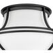 Saddler 3 Light 15.25 inch Black Flush Mount Ceiling Light