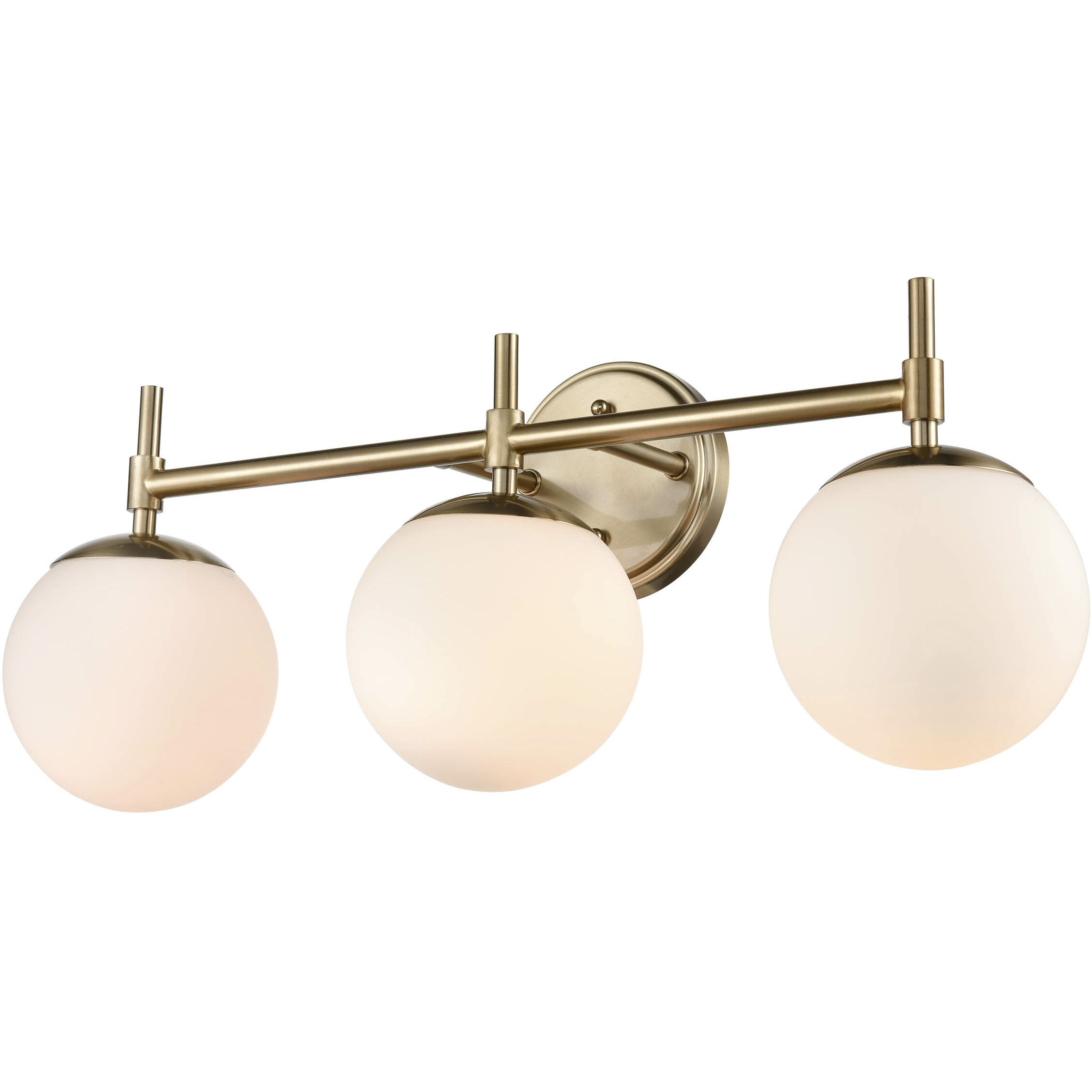 None 3 Light 24 inch Modern Gold Bathroom Vanity Light Wall Light