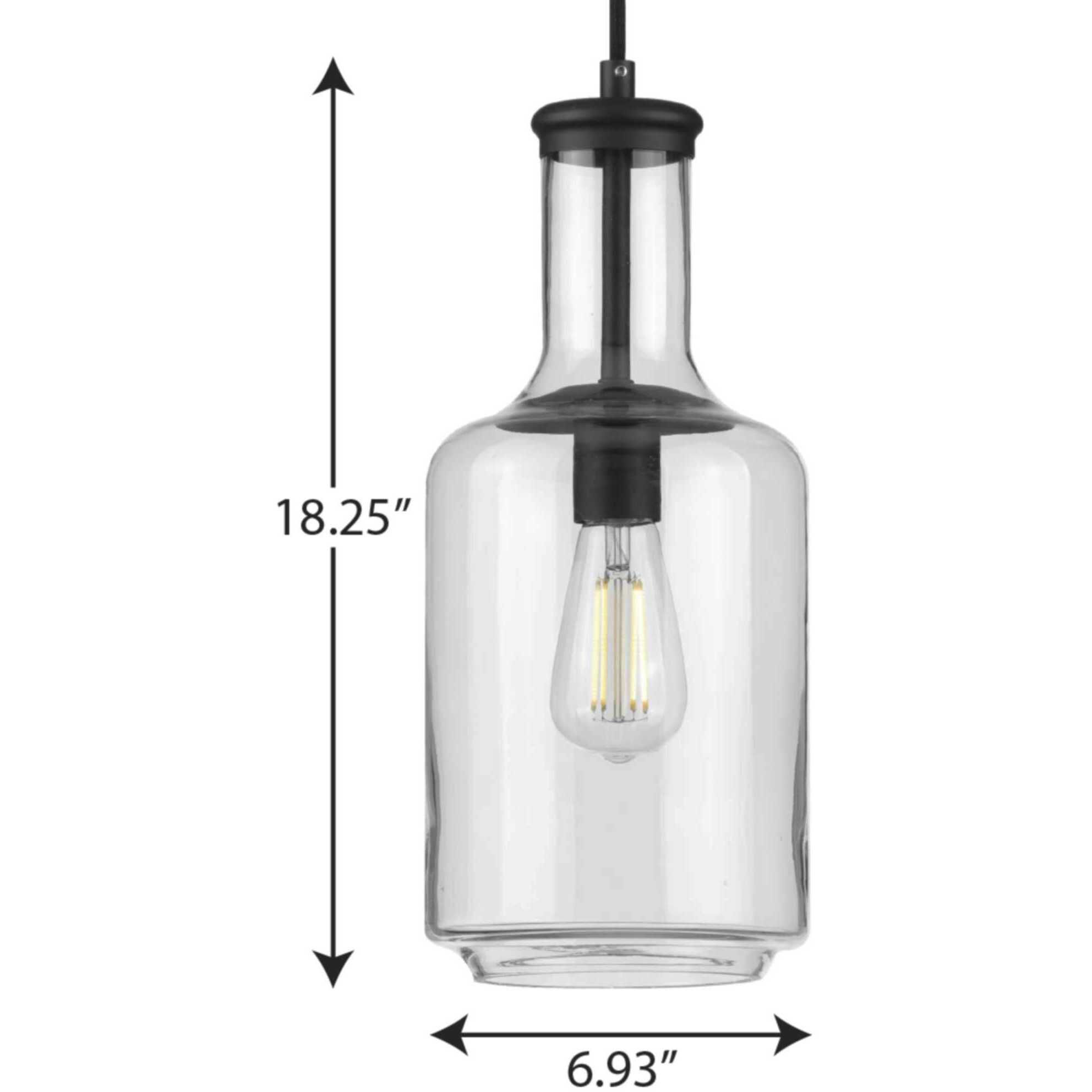 Latrobe 1 Light Matte Black Pendant Ceiling Light