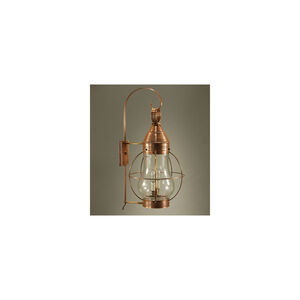 Bosc 1 Light 28 inch Dark Antique Copper Outdoor Wall Lantern in Optic Glass, Medium