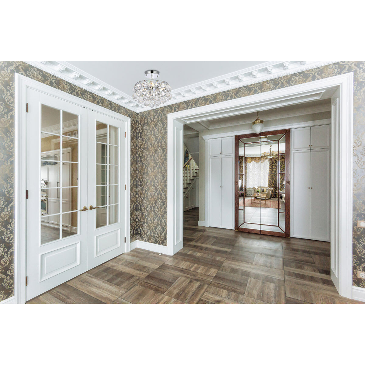 Savannah 3 Light 12 inch Chrome Flush Mount Ceiling Light