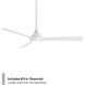 Gage 52 inch Matte White Downrod Ceiling Fan