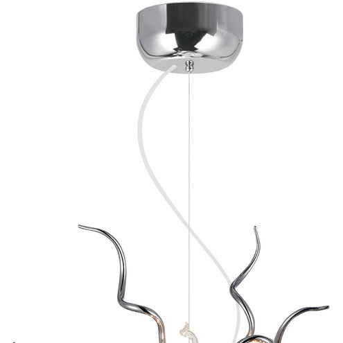 Twist LED 23 inch Chrome Chandelier Ceiling Light