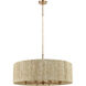 Abaca 8 Light 33 inch Satin Brass Chandelier Ceiling Light