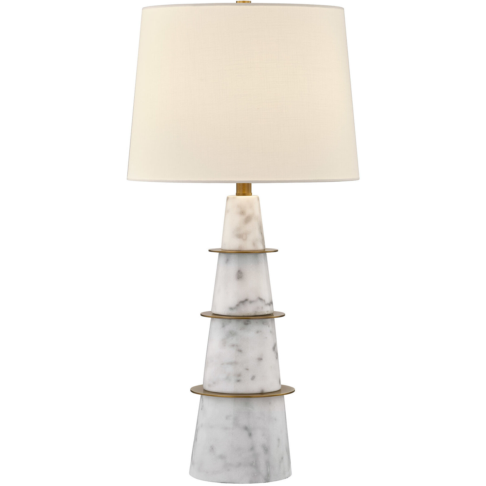 Duffield 30 inch 100.00 watt White Table Lamp Portable Light, Coco & Dash