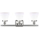 Ballston Small Cone LED 26 inch Brushed Satin Nickel Bath Vanity Light Wall Light in Matte White Glass, Ballston