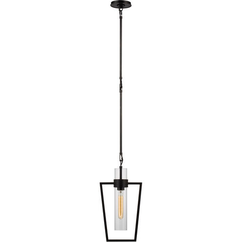 Ian K. Fowler Presidio LED 9.25 inch Bronze Caged Pendant Ceiling Light in Clear Glass, Petite
