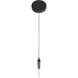 Main St. LED 5 inch Black Pendant Ceiling Light in Frosted