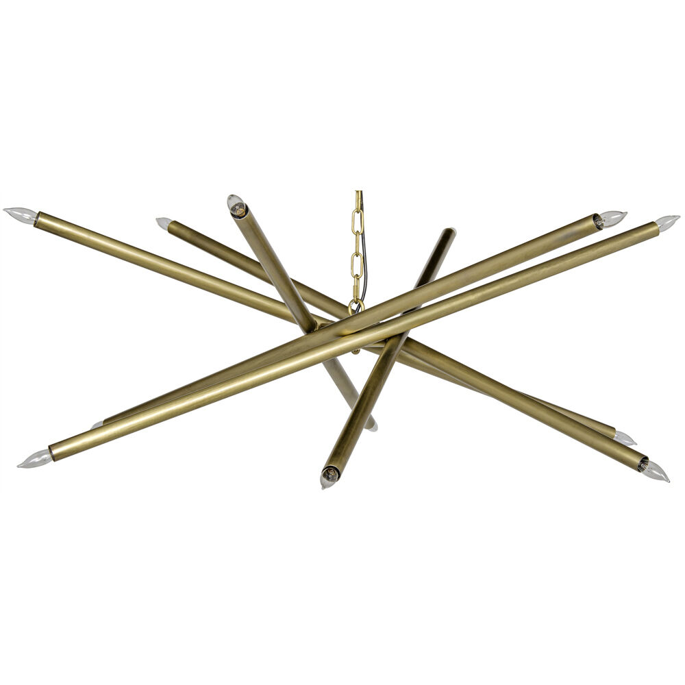 Ikram 12 Light 47 inch Antique Brass Chandelier Ceiling Light