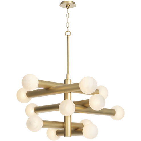 Dion LED 40.5 inch Natural Brass Chandelier Ceiling Light