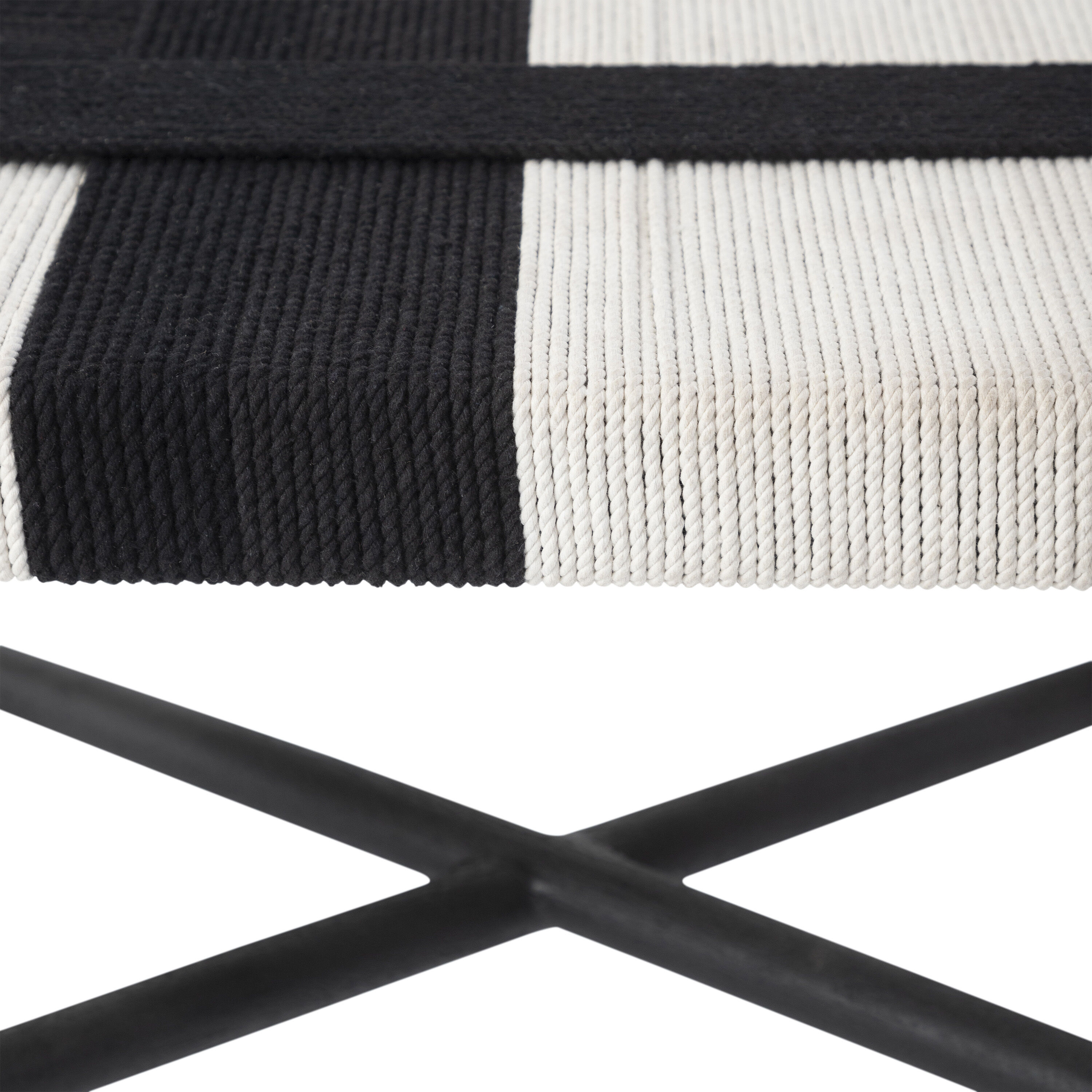 Plex 16 inch Black and Black & White Stool