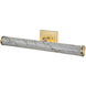 Coates 24 watt 26 inch Carrera Stone Finish and Brushed Brass Picture Light Wall Light