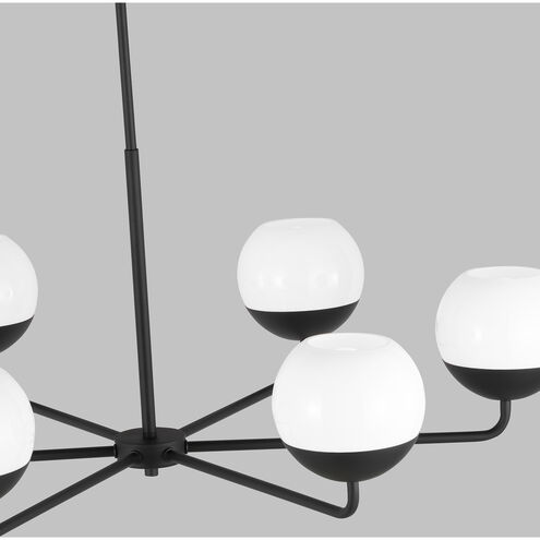 Alvin 6 Light 38.25 inch Midnight Black Chandelier Ceiling Light