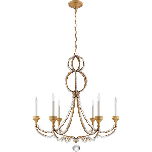 Niermann Weeks Milan 6 Light 38 inch Venetian Gold Chandelier Ceiling Light, Large